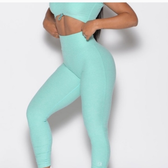 Bombshell Sportswear Light Green Leggings - Picture 2 of 6
